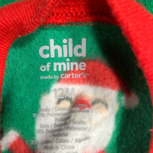 Carter footed Christmas pajamas 12 months - Picture 5 of 6